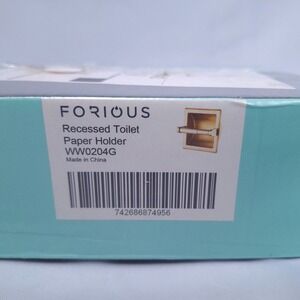 FORIOUS Recessed Toilet‎ Paper Holder WW0204G Brass Finish Wall Mount Gold New